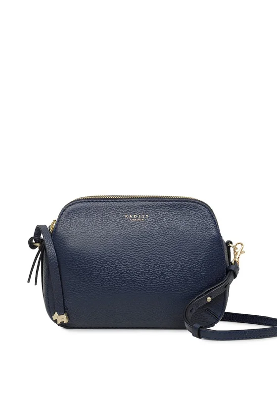 Radley Dukes Place Double Zip Crossbody Bag, Dark Blue