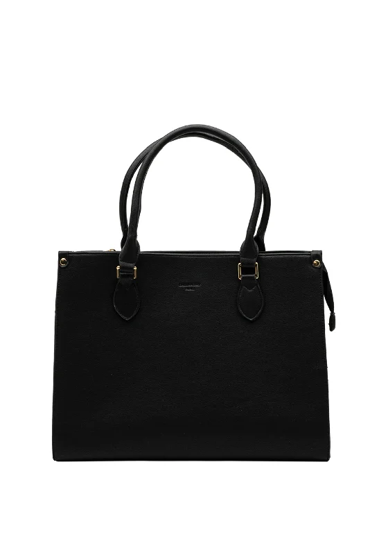 Zen Collection Pebbled Tote Bag, Black