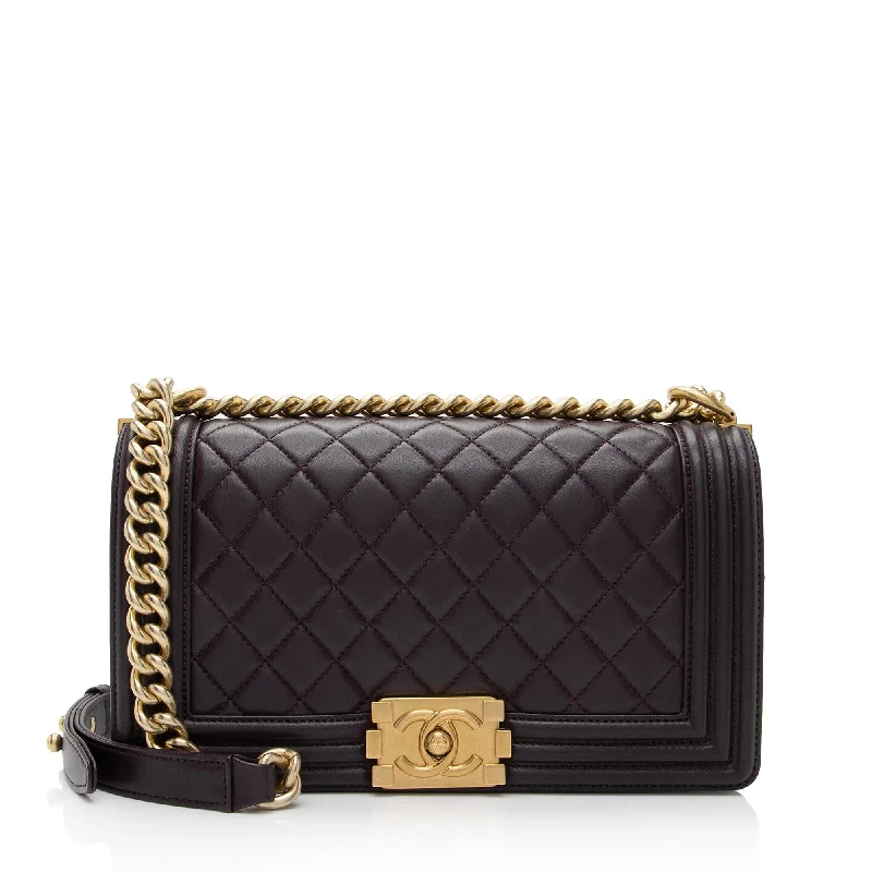 Chanel Lambskin Old Medium Boy Bag