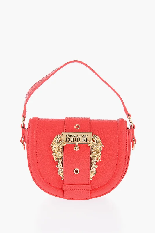 Versace Jeans Couture Texture Faux Leather Shoulder Bag With Maxi Go