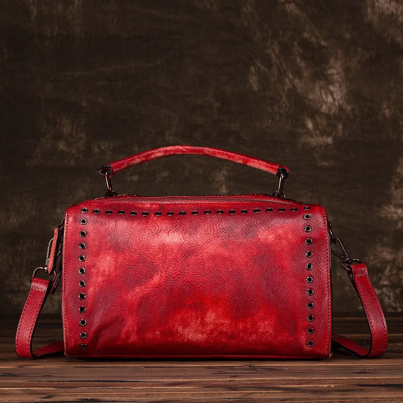 Cool Ladies Red Leather Handbag Cross Shoulder Bag