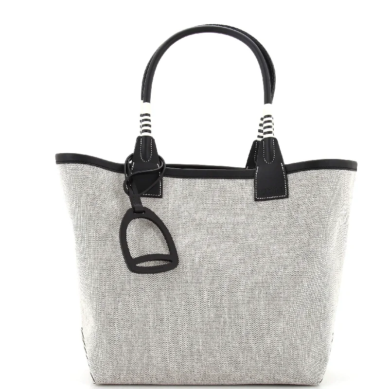 Sac Steeple Tote Toile with Leather 25