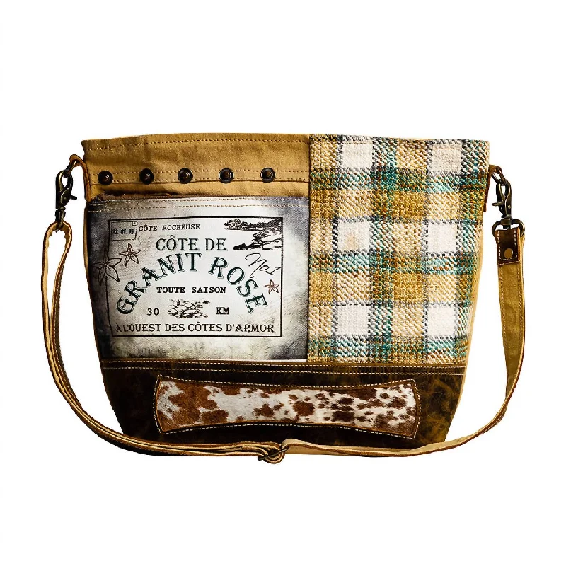 Women's Plaid Grint Rose Small Crossbody Bag In Beige