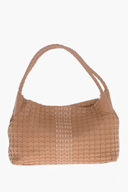 Serapian Braided Leather Shoulder Bag