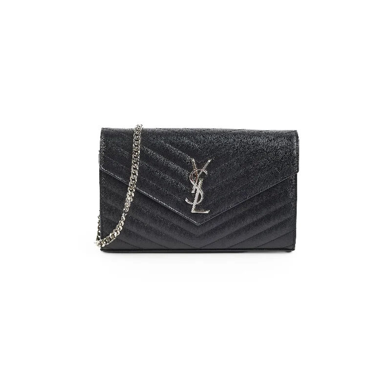 Saint Laurent Envelope Black Wallet On Chain WOC