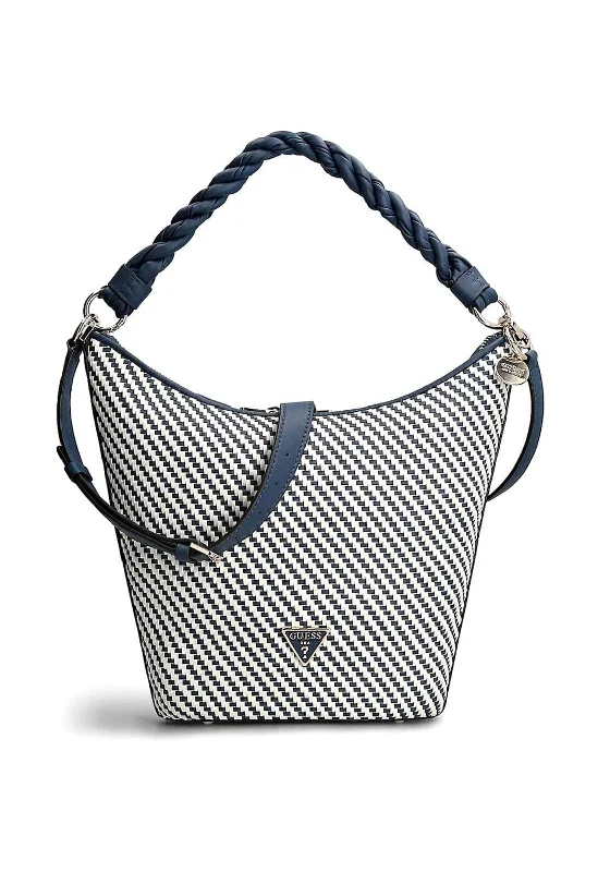 Guess Hassie Hobo Bag, Navy & White