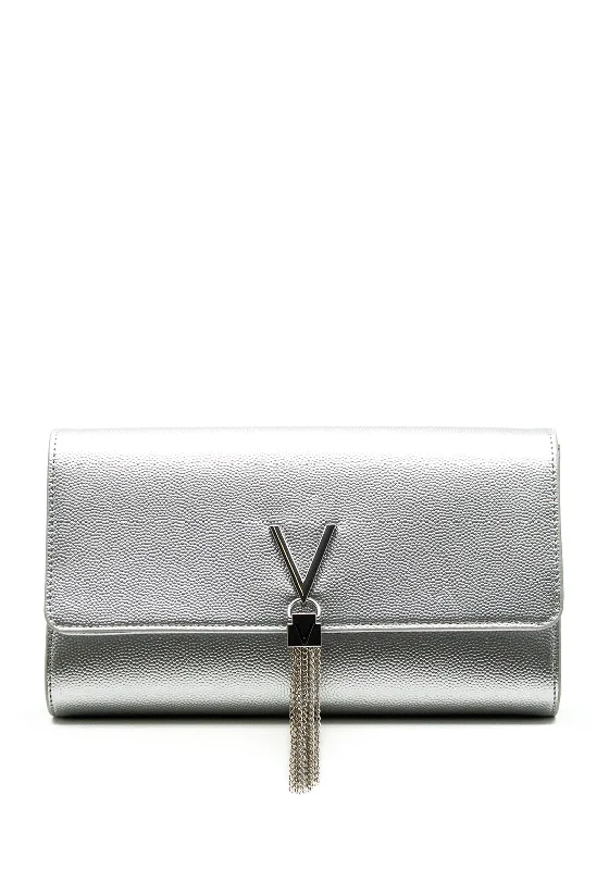 Valentino Handbags Divina Clutch Bag, Silver