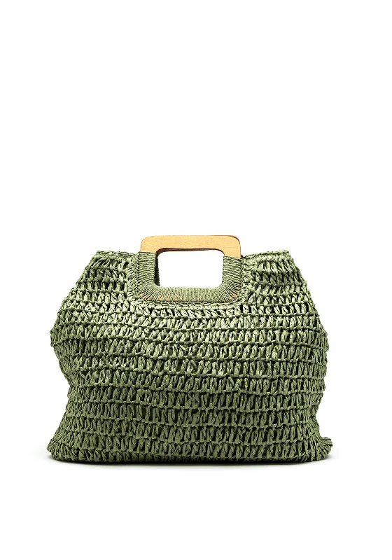 Zen Collection Woven Tote Bag, Green