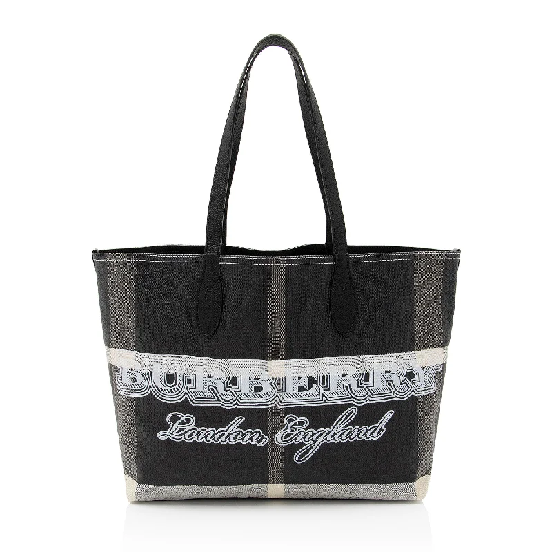 Burberry Mega Check Doodle Medium Tote