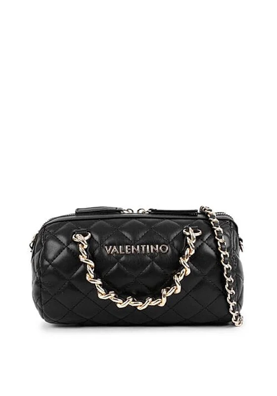 Valentino Handbags Ocarina Quilted Bauletto Bag, Black