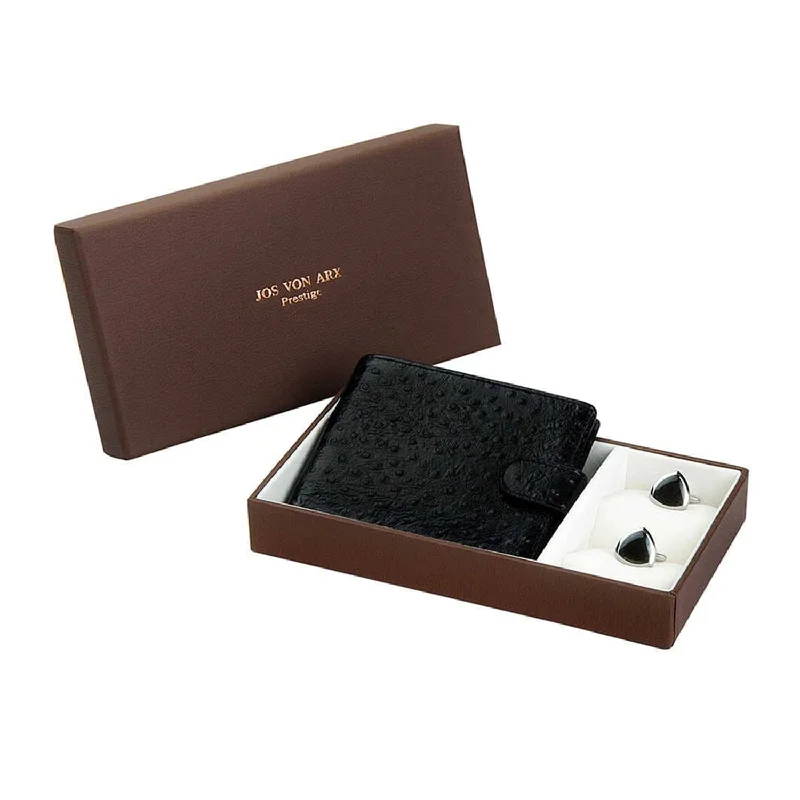 Jos Von Arx Mens Wallet & Cufflinks Gift Set