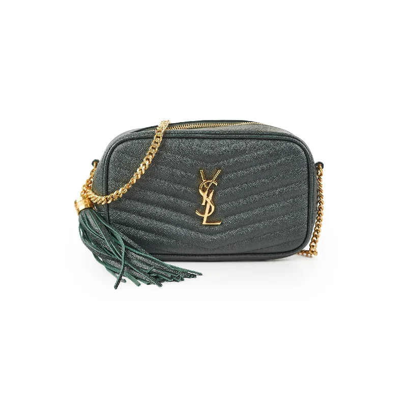 Saint Laurent Small Kate Tassle Dark Green