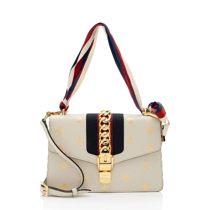 Gucci Calfskin Bee & Star Sylvie Small Shoulder Bag