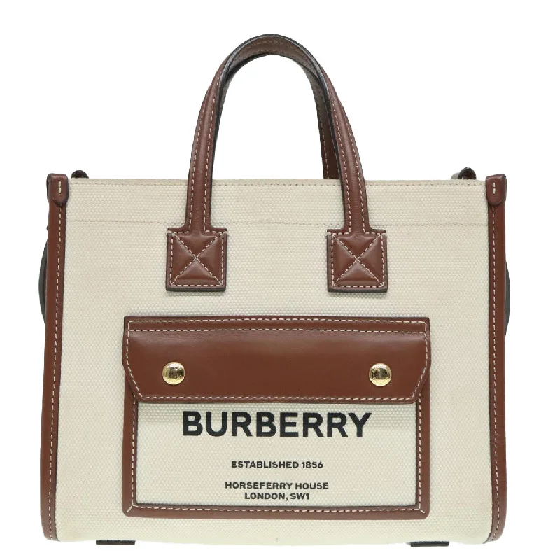 Burberry Freya  Canvas Tote Bag (Pre-Owned)