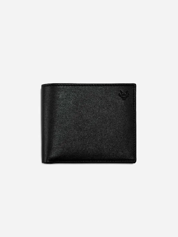 Vegan Leather RFID Protective Wallet | Black & Cobalt Blue