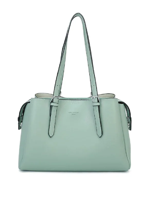 Zen Collection Buckle Detail Shopper Handbag, Green