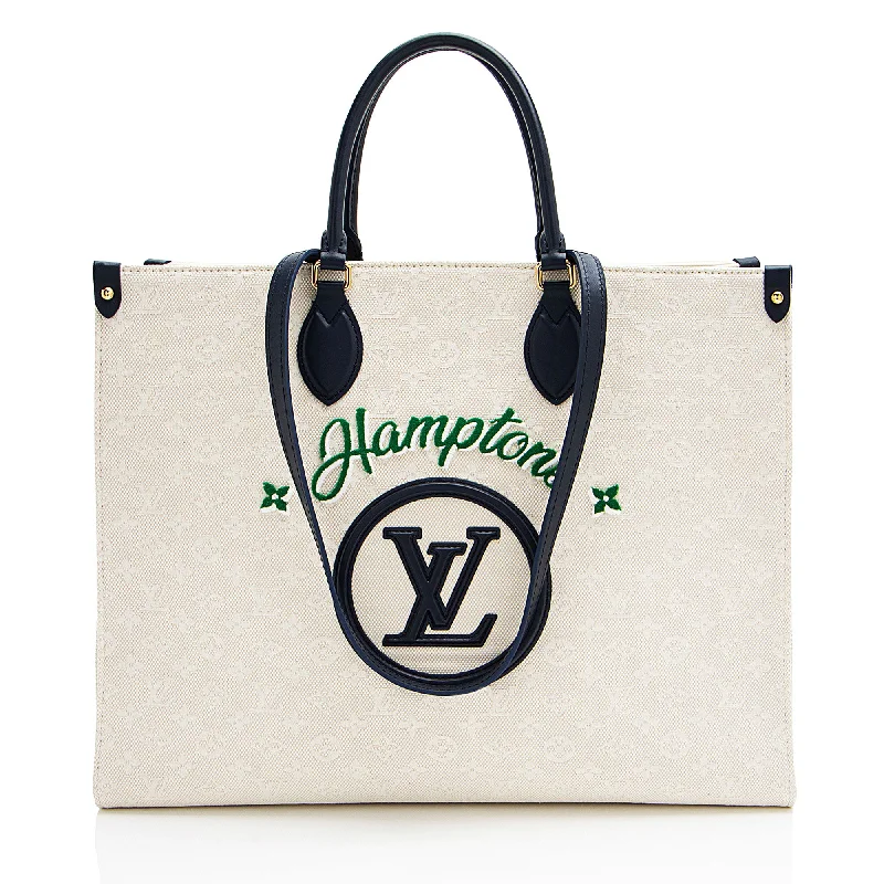 Louis Vuitton Monogram Jacquard Tuffetage Hamptons Onthego GM Tote