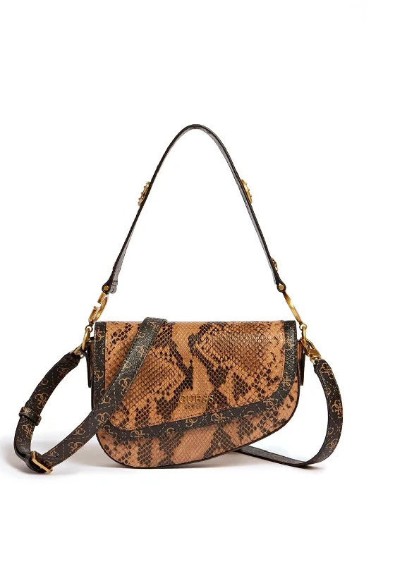 Guess G Dream Python Print Shoulder Bag, Brown