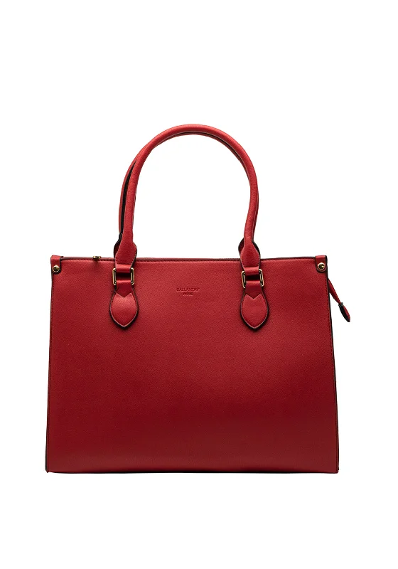 Zen Collection Pebbled Tote Bag, Red