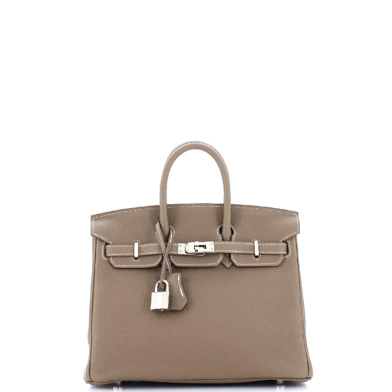 Birkin Handbag Grey Togo with Palladium Hardware 25