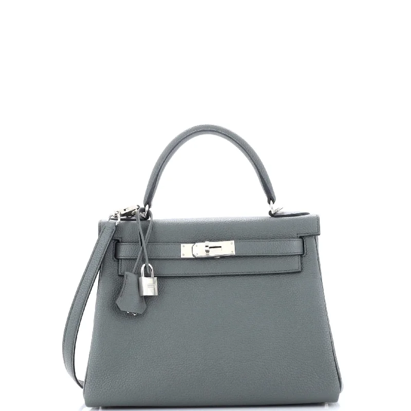 Kelly Handbag Vert Amande Togo with Palladium Hardware 28