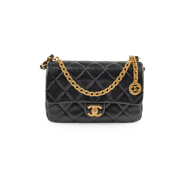 Chanel Seasonal Flap Black Microchip