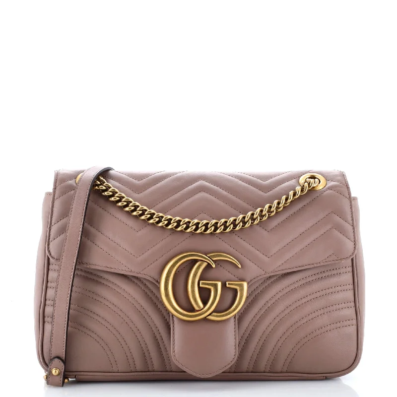 GG Marmont Flap Bag Matelasse Leather Medium