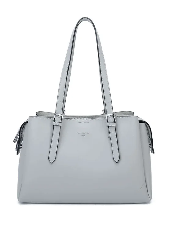 Zen Collection Buckle Detail Shopper Handbag, Grey