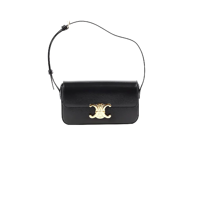 Celine Triomphe Black Shoulder Bag