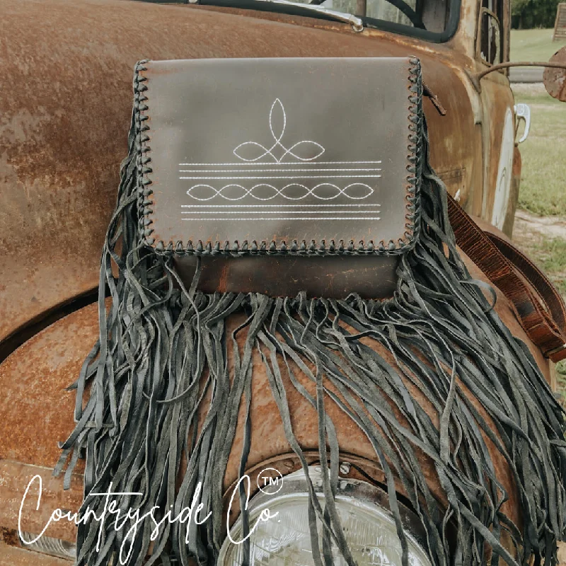 Bandera Boot Stitch Fringe Purse by Countryside Co.