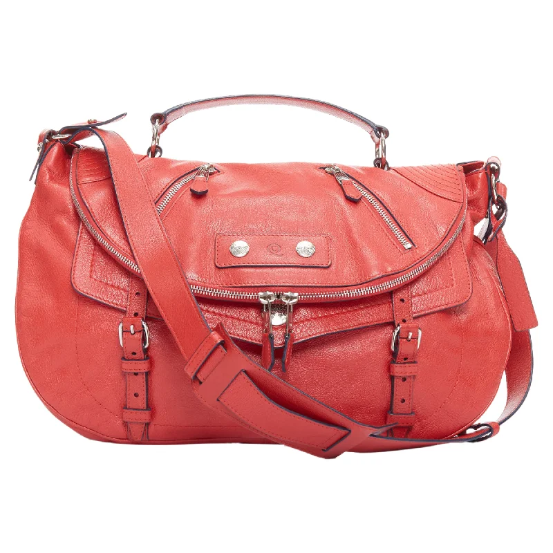 Alexander McQueen Faithful red zip biker detail crossbody bag