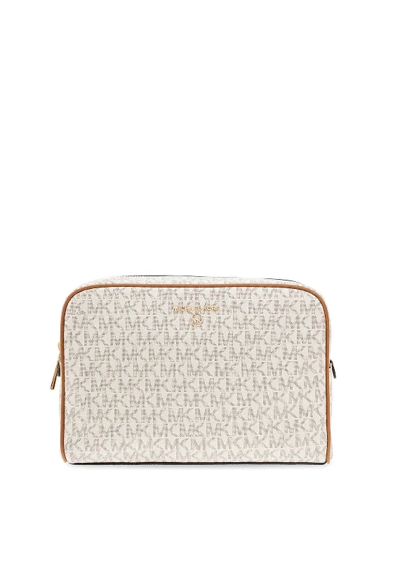 MICHAEL Michael Kors Jet Set Zip Travel Pouch, Cream