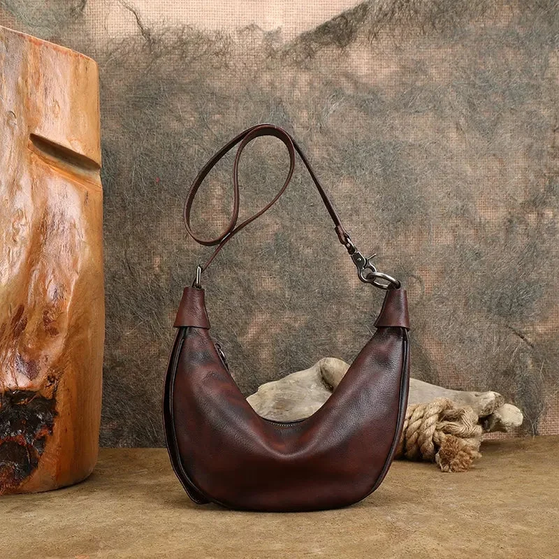 Casual Womens Hobo Crossbody Brown Shoulder Bag