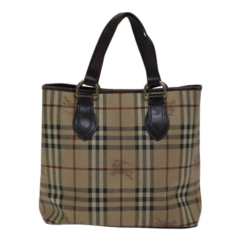 Burberry Haymarket  Canvas Tote Bag (Pre-Owned)