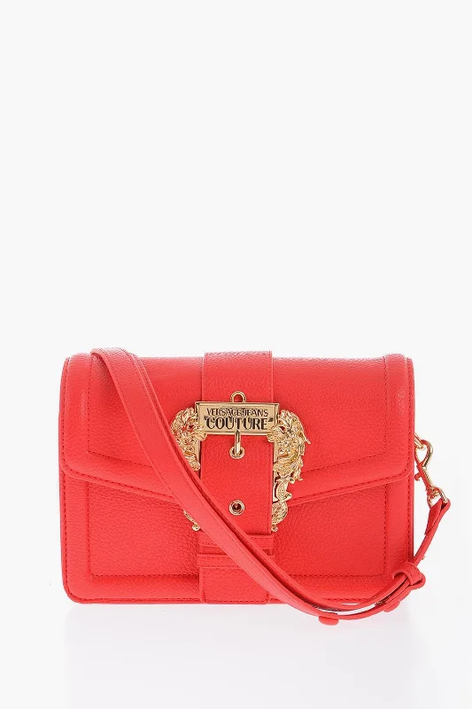 Versace Jeans Couture Faux Leather Shoulder Bag With Golden Buckle