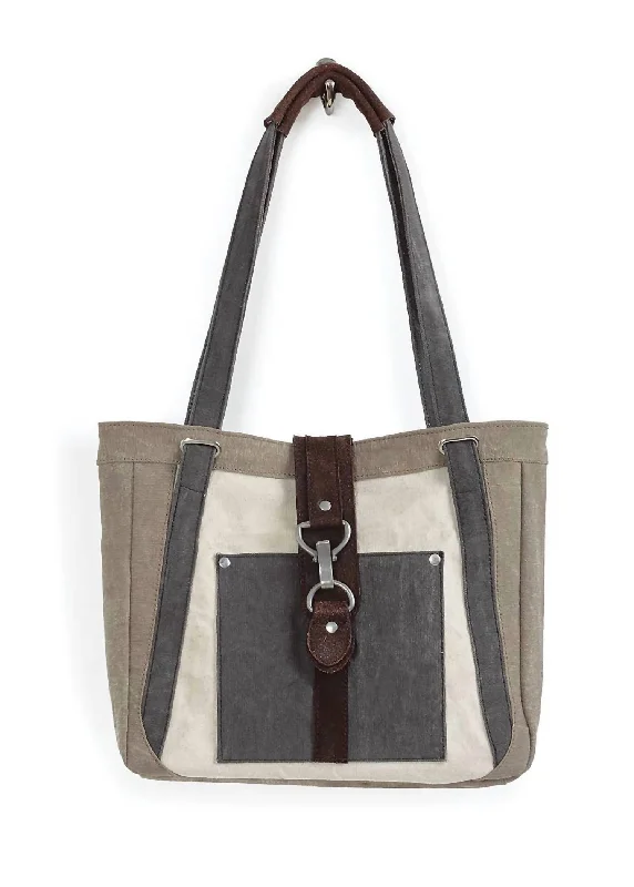 Women's Nora Canvas Shoulder Bag In Stone