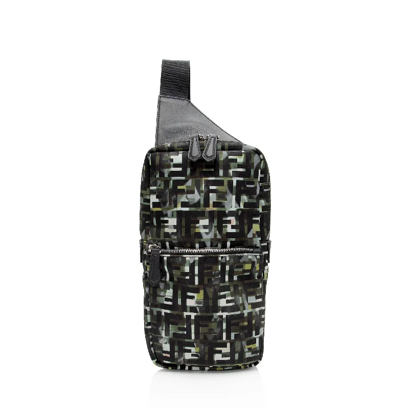 Fendi Camouflage FF Nylon Sling Bag