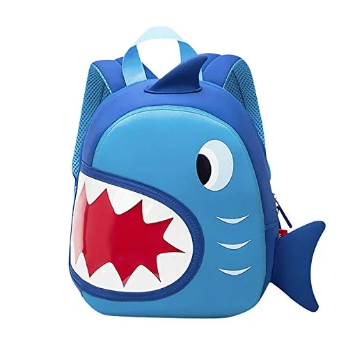 NOHOO Toddler Backpack Kids Backpack Cute Animal Schoolbag Waterproof Ocean Backpack for Baby Boys Girls Age 3 to 6 (Big Mouth Fish)