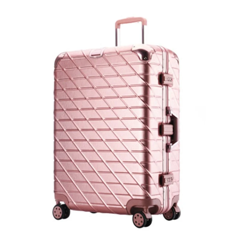 Aluminum Frame Travel Suitcase Rolling Spinner Luggage 20/29Inch Carry-On Box Travel Bags Woman