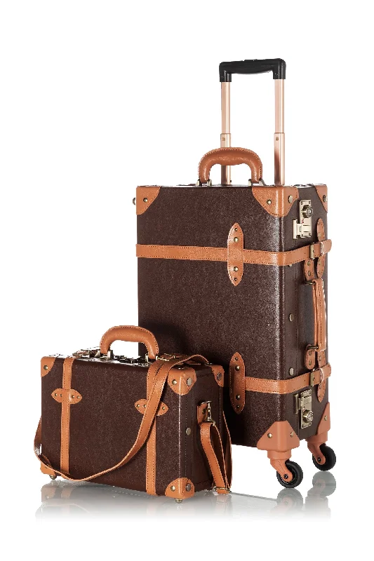 Minimalism 2 Pieces Luggage Set - Cocoa Brown's