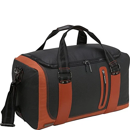 Hadaki Jet-Setter Duffle Bag, Black/Rust