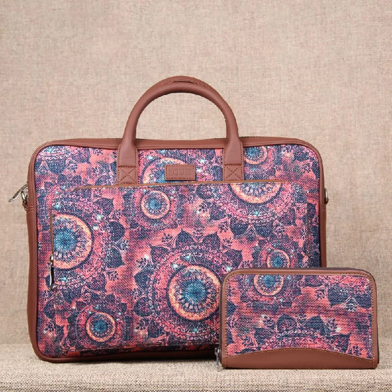 Space Chakra Combo - Laptop Bag & Chain Wallet