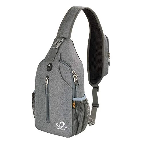 Waterfly Crossbody Sling Backpack Sling Bag Travel Hiking Chest Bags Daypack (Dark gray)