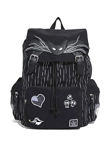 Nightmare Before Christmas Jack Skellington Patches Slouch Backpack