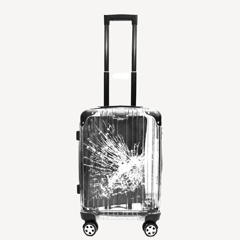 Karry-On Clear-Cracked Tsa Transparent Pc Hardshell Luggage