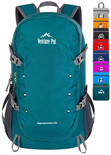 Venture Pal 40L Lightweight Packable Travel Hiking Backpack Daypack-Green