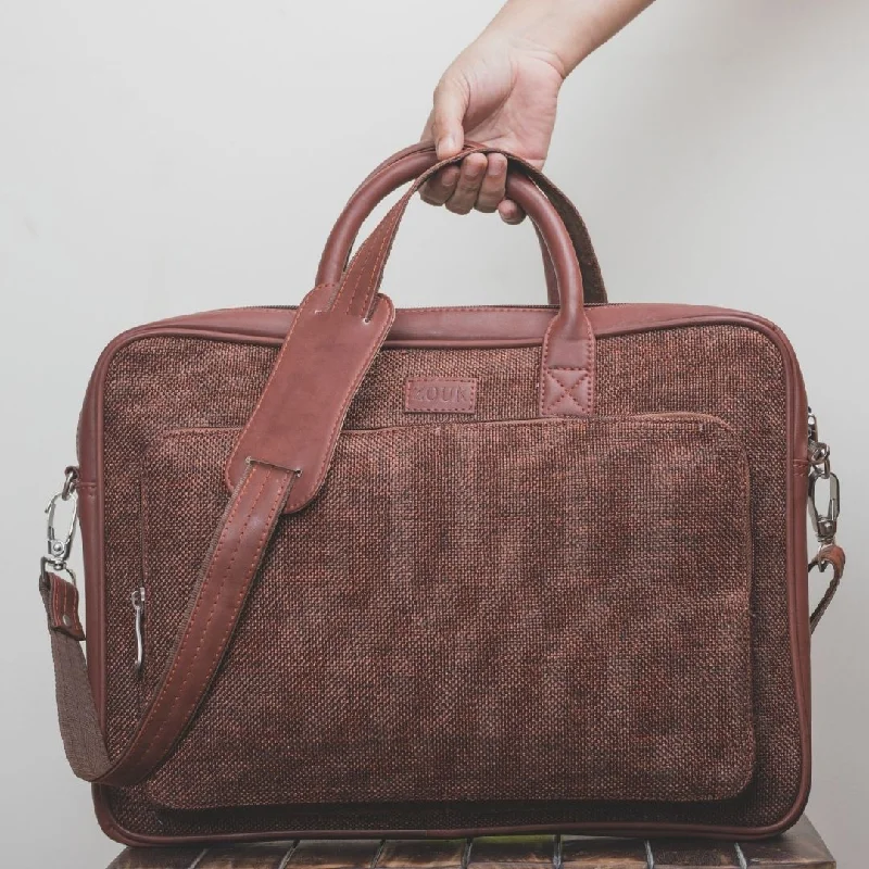 Brown Metal Laptop Bag