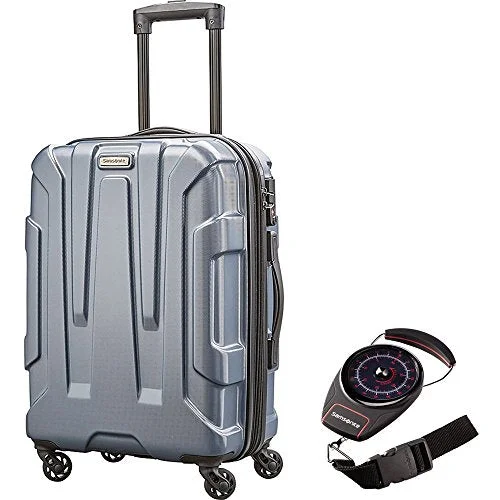 Samsonite 92794-1101 Centric Hardside 20" Carry-On Luggage, Blue Slate With Portable Luggage Scale