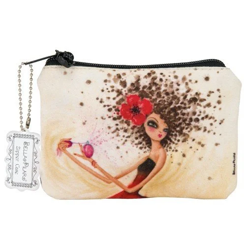 Santa Barbara Design Studio Bella Pilar Zippered Pouch, Perfume Girl, Black/Red/Yellow