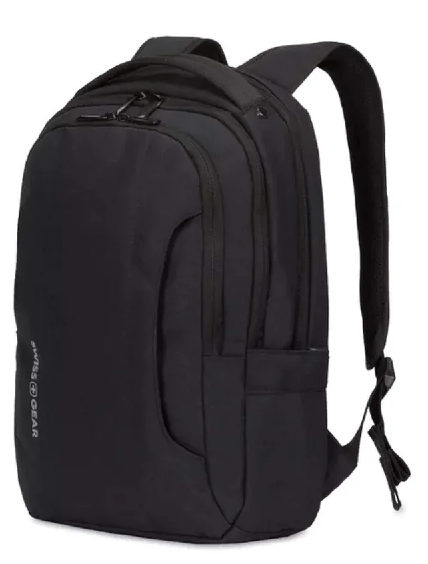 SWISSGEAR 3573 LAPTOP BACKPACK for School, Work, and Travel- BLACK/WHITE LOGO